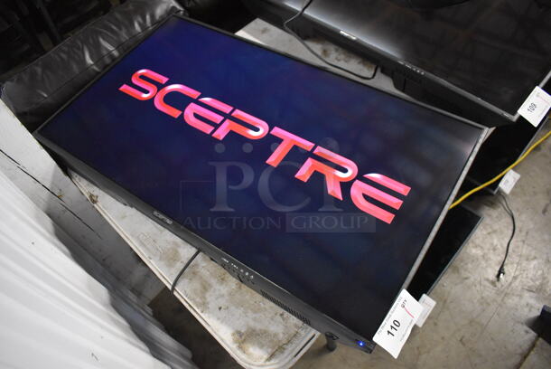 Sceptre H40 40" Television w/ Metal Wall Mount. 100-240 Volts, 1 Phase. Buyer Must Pick Up - We Will Not Ship This Item. Tested and Working! - Image 1 of 6