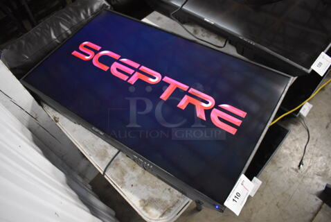 Sceptre H40 40" Television w/ Metal Wall Mount. 100-240 Volts, 1 Phase. Buyer Must Pick Up - We Will Not Ship This Item. Tested and Working!