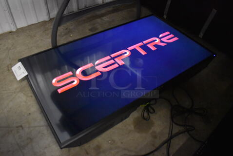 Sceptre H40 40" Television w/ Metal Wall Mount. 100-240 Volts, 1 Phase. Buyer Must Pick Up - We Will Not Ship This Item. Tested and Working!