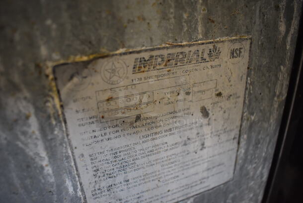 Imperial IFS-40 Stainless Steel Commercial Floor Style Natural Gas Powered Deep Fat Fryer w/ 2 Metal Fry Baskets. 105,000 BTU. 16x31x47 - Image 7 of 7