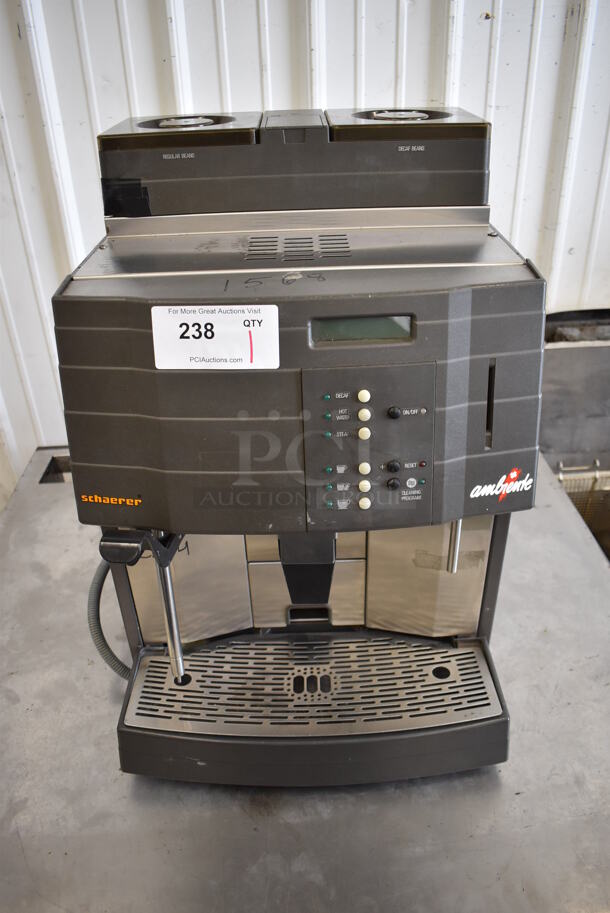 Schaerer Model Ambiente Stainless Steel Commercial Countertop Coffee Espresso Machine w/ Steam Wand. 210 Volts. 17x19x24 - Image 1 of 6