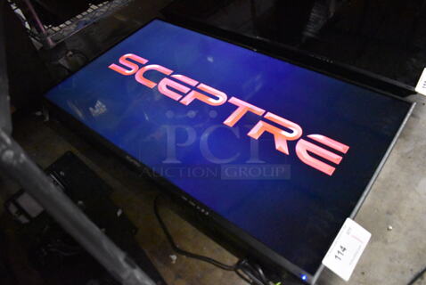 Sceptre H40 40" Television w/ Metal Wall Mount. 100-240 Volts, 1 Phase. Buyer Must Pick Up - We Will Not Ship This Item. Tested and Working!