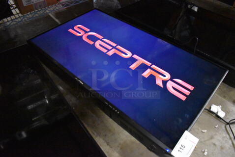 Sceptre H40 40" Television w/ Metal Wall Mount. 100-240 Volts, 1 Phase. Buyer Must Pick Up - We Will Not Ship This Item. Tested and Working!