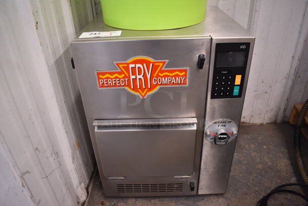 2018 Perfect Fry Company PFC5708 Stainless Steel Commercial Countertop Electric Powered Ventless Fryer. 208 Volts, 1 Phase. 17x16x23