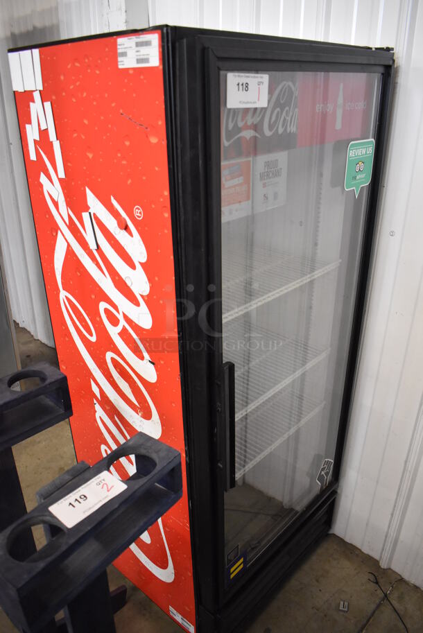 True GDM-12 Metal Commercial Single Door Reach In Cooler Merchandiser w/ Poly Coated Racks. 115 Volts, 1 Phase. 26x24x63. Tested and Working! - Image 2 of 5