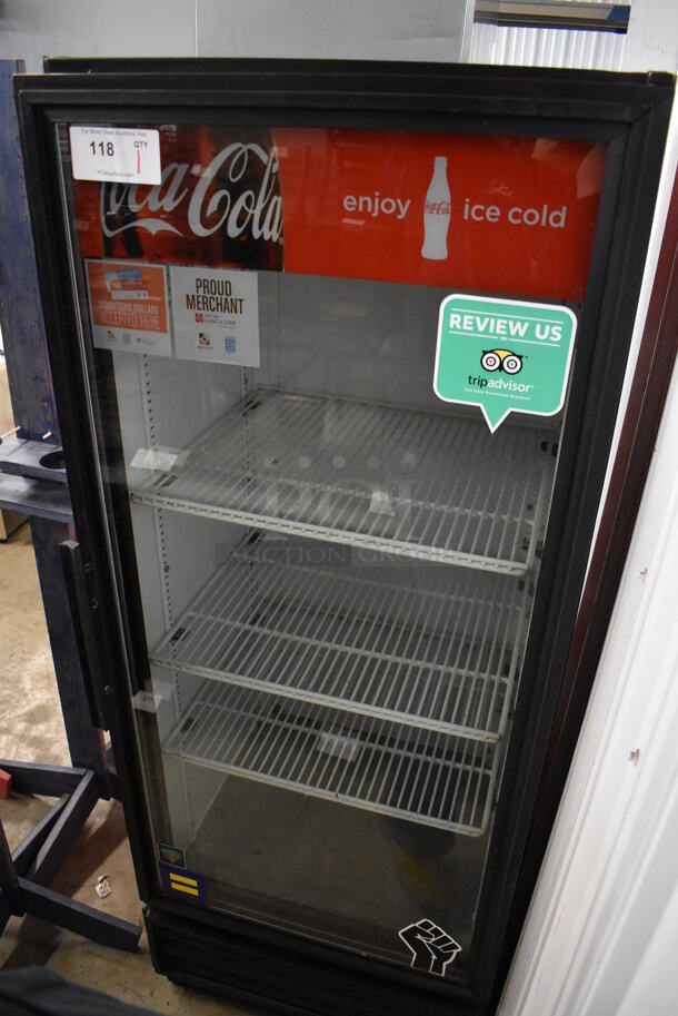 True GDM-12 Metal Commercial Single Door Reach In Cooler Merchandiser w/ Poly Coated Racks. 115 Volts, 1 Phase. 26x24x63. Tested and Working! - Image 5 of 5