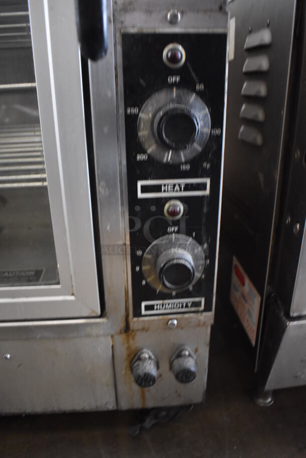 Nu Vu OP-2LPR Stainless Steel Commercial Floor Style Electric Powered Oven Proofer on Commercial Casters. 120/208 Volts. 35x25x82 - Image 7 of 8