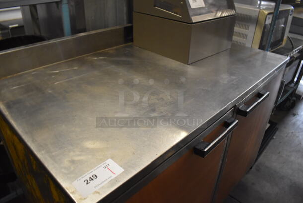 Duke Stainless Steel Commercial 2 Door Work Top Cooler. 48x30x40. Tested and Powers On But Does Not Get Cold - Image 2 of 5