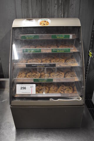Brown Metal Countertop Cookie Merchandiser Display Case. 16x19x24