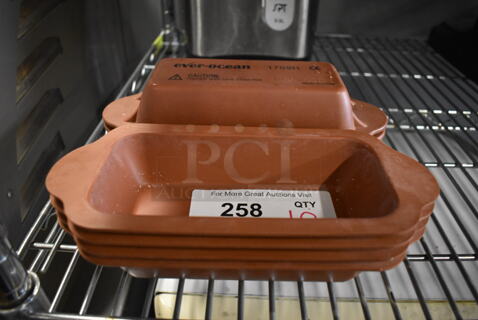 10 Ever Ocean 1709H Orange Silform Single Loaf Baking Pan Liners. 10x4x2. 10 Times Your Bid!
