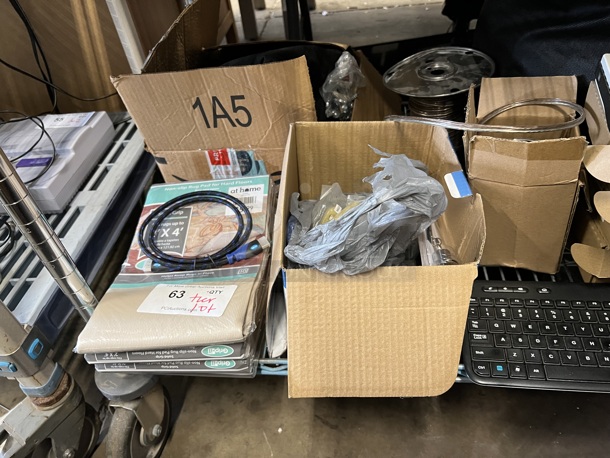 ALL ONE MONEY! Tier Lot of Various Items Including Poly Condiment Bottles, Metal Mounting Brackets, Dlink, Carpet Grip Pads and Keyboard - Image 5 of 10