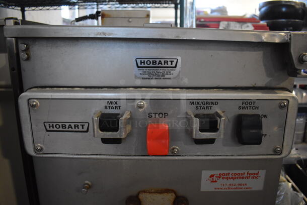 Hobart 4246S Metal Commercial Floor Style Meat Grinder Mixer w/ Food Pedal on Commercial Casters. 208 Volts, 3 Phase. 22x42x55 - Image 4 of 11