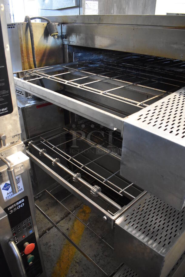 3 Middleby Marshall PS555 Stainless Steel Commercial Natural Gas Powered Conveyor Pizza Oven on Commercial Casters. 150,000 BTU. 93x65x64. 3 Times Your Bid! - Image 7 of 11