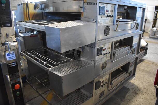 3 Middleby Marshall PS555 Stainless Steel Commercial Natural Gas Powered Conveyor Pizza Oven on Commercial Casters. 150,000 BTU. 93x65x64. 3 Times Your Bid! - Image 9 of 11
