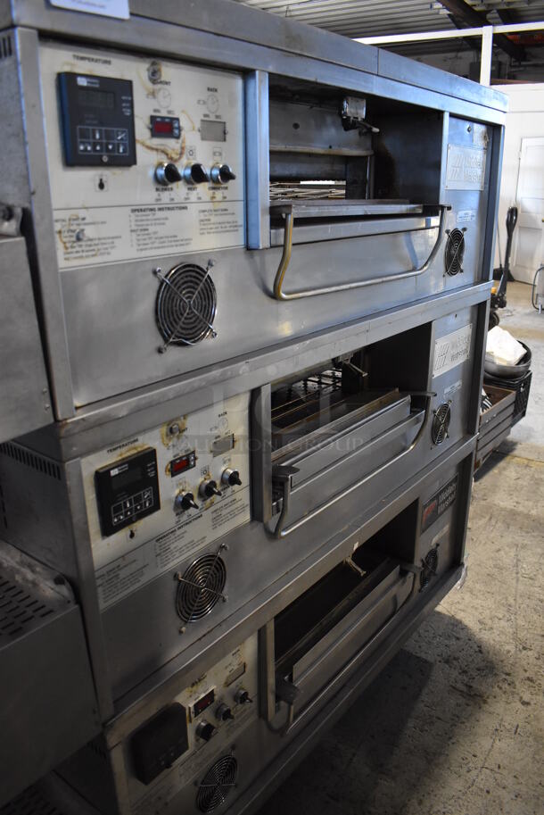 3 Middleby Marshall PS555 Stainless Steel Commercial Natural Gas Powered Conveyor Pizza Oven on Commercial Casters. 150,000 BTU. 93x65x64. 3 Times Your Bid! - Image 10 of 11
