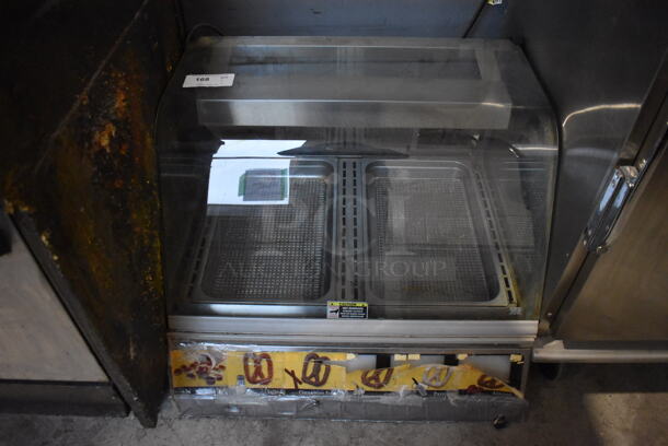 Stainless Steel Commercial Countertop Heated Display Case Merchandiser. 31x31x22. Tested and Working!
