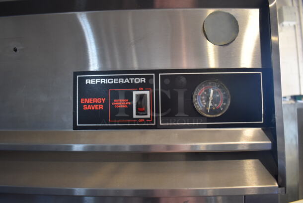 Victory RA-1D-S7-HD Stainless Steel Commercial 2 Half Size Door Reach In Cooler. 115 Volts, 1 Phase. 27x34x79. Tested and Working! - Image 3 of 6