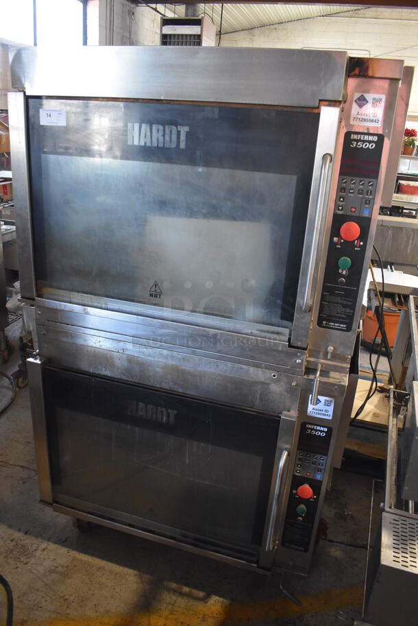 2 2012 Hardt Model Inferno 3500 Stainless Steel Commercial Natural Gas Powered Rotisserie Ovens on Commercial Casters. Each Oven Has a 40 Bird Capacity. 50x46x84. 2 Times Your Bid! - Image 3 of 11