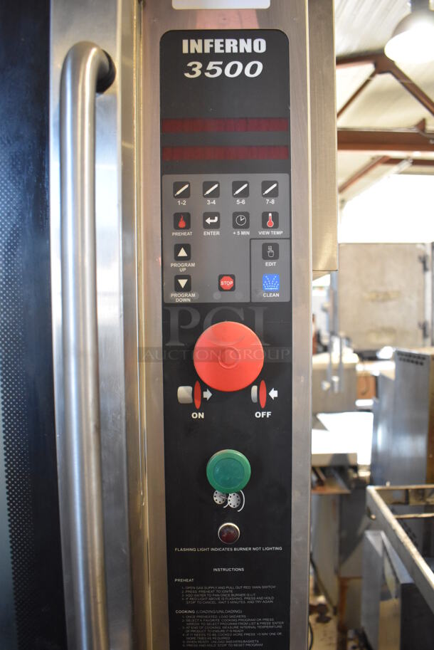 2 2012 Hardt Model Inferno 3500 Stainless Steel Commercial Natural Gas Powered Rotisserie Ovens on Commercial Casters. Each Oven Has a 40 Bird Capacity. 50x46x84. 2 Times Your Bid! - Image 6 of 11