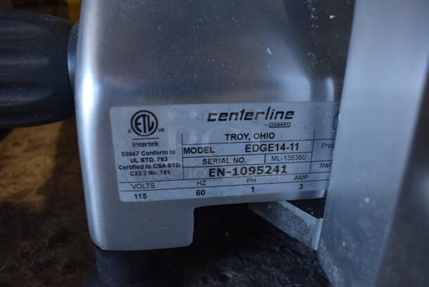 BRAND NEW SCRATCH AND DENT! Hobart Centerline EDGE14-11 Stainless Steel Commercial Countertop Meat Slicer w/ Blade Sharpener. Backside Knob Is Broken and Guard Is Off. 115 Volts, 1 Phase. 30x24x22. Tested and Working! - Image 5 of 7