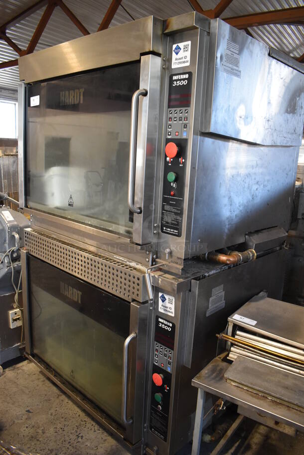 2 2013 Hardt Model Inferno 3500 Stainless Steel Commercial Natural Gas Powered Rotisserie Ovens on Commercial Casters. Each Oven Has a 40 Bird Capacity. 50x46x84. 2 Times Your Bid! - Image 4 of 9