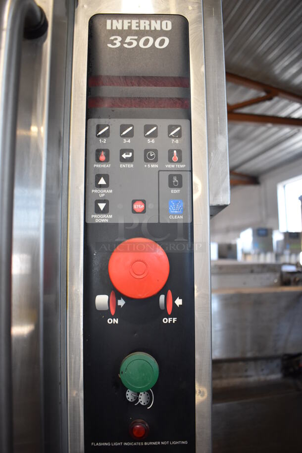 2 2013 Hardt Model Inferno 3500 Stainless Steel Commercial Natural Gas Powered Rotisserie Ovens on Commercial Casters. Each Oven Has a 40 Bird Capacity. 50x46x84. 2 Times Your Bid! - Image 6 of 9