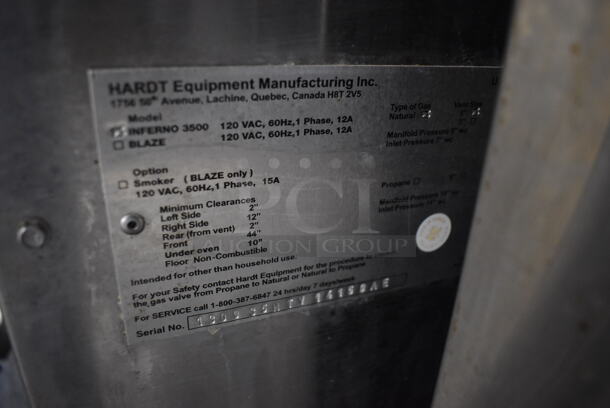 2013 Hardt Model Inferno 3500 Stainless Steel Commercial Natural Gas Powered Rotisserie Ovens. Each Oven Has a 40 Bird Capacity. 50x46x39 - Image 7 of 8