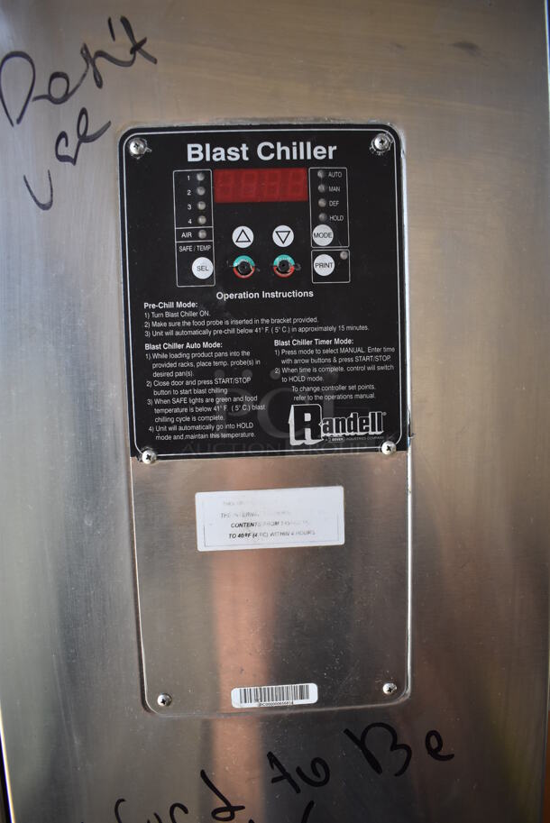 2012 Randell BC-18 Stainless Steel Commercial Floor Style Blast Chiller w/ 2 Probes. 115/230 Volts, 1 Phase. 39x36x72 - Image 2 of 6