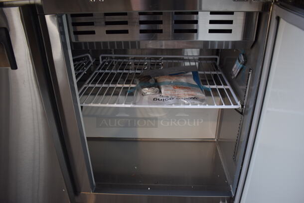 BRAND NEW SCRATCH AND DENT! Avantco 178APT48MHC Stainless Steel Commercial 48" Sandwich Salad Prep Table Bain Marie Mega Top on Commercial Casters. 115 Volts, 1 Phase. 47x35x47. Tested and Working! - Image 5 of 8