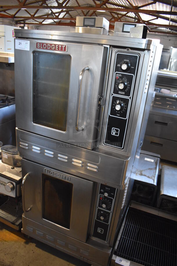 2 Blodgett Stainless Steel Commercial Natural Gas Powered Half Size Convection Oven w/ View Through Doors, Metal Oven Racks and Thermostatic Controls on Commercial Casters. 30x25x67. 2 Times Your Bid! - Image 2 of 8