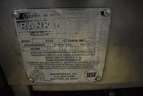 Rankin Delux 2123-C Stainless Steel Commercial Countertop Natural Gas Powered Charbroiler Grill. 30,000 BTU. 22x23x15 - Image 5 of 5
