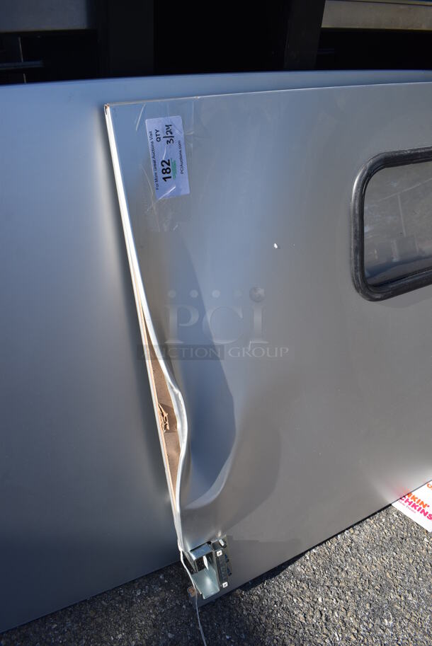 BRAND NEW SCRATCH AND DENT! Curtron Service-Pro Series 30 Double Aluminum Swinging Traffic Door. Goes GREAT w/ Lot 183! 35x2.5x82 - Image 3 of 5