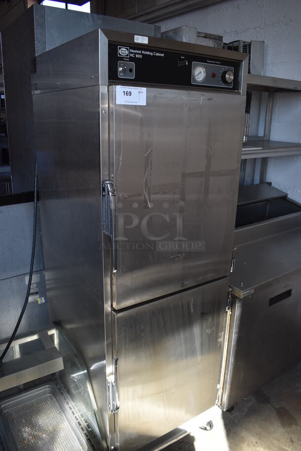 Henny Penny HC 900 Stainless Steel Commercial Heated Holding Cabinet on Commercial Casters. 208-220 Volts. 24x31x71