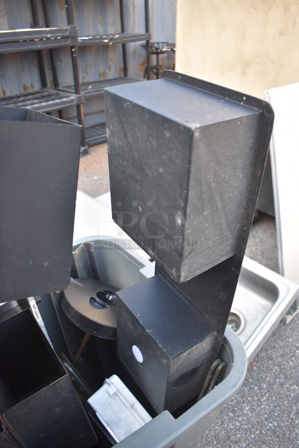 ALL ONE MONEY! Lot of Gray Poly Trash Can w/ Contents. 21x21x22 - Image 3 of 4