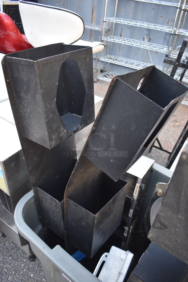 ALL ONE MONEY! Lot of Gray Poly Trash Can w/ Contents. 21x21x22 - Image 4 of 4