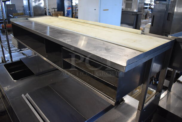 ALL ONE MONEY! Lot of 2 Delfield Stainless Steel Commercial Prep Table w/ 2 Drawers Connected w/ an Over Shelf. 115 Volts, 1 Phase. 64.5x34x55. Tested and Powers On But Does Not Get Cold - Image 4 of 11