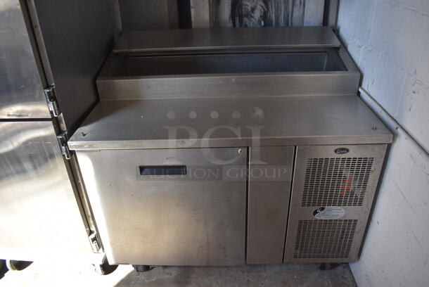 Randell 8148NM Stainless Steel Commercial Pizza Prep Table w/ 2 Over Shelves on Commercial Casters. 115 Volts, 1 Phase. 48x34x72. Tested and Powers On But Does Not Get Cold - Image 2 of 6