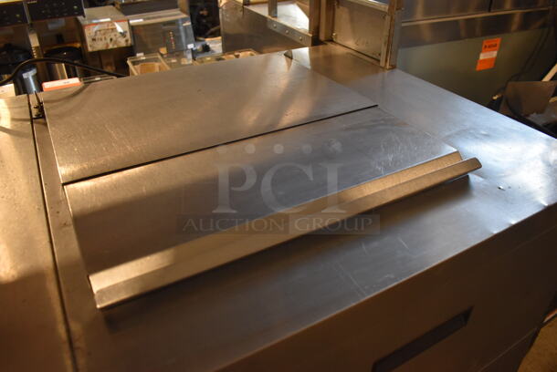 ALL ONE MONEY! Lot of 2 Delfield Stainless Steel Commercial Prep Table w/ 2 Drawers Connected w/ an Over Shelf. 115 Volts, 1 Phase. 64.5x34x55. Tested and Powers On But Does Not Get Cold - Image 8 of 11