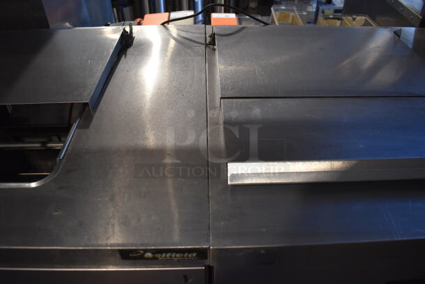 ALL ONE MONEY! Lot of 2 Delfield Stainless Steel Commercial Prep Table w/ 2 Drawers Connected w/ an Over Shelf. 115 Volts, 1 Phase. 64.5x34x55. Tested and Powers On But Does Not Get Cold - Image 10 of 11
