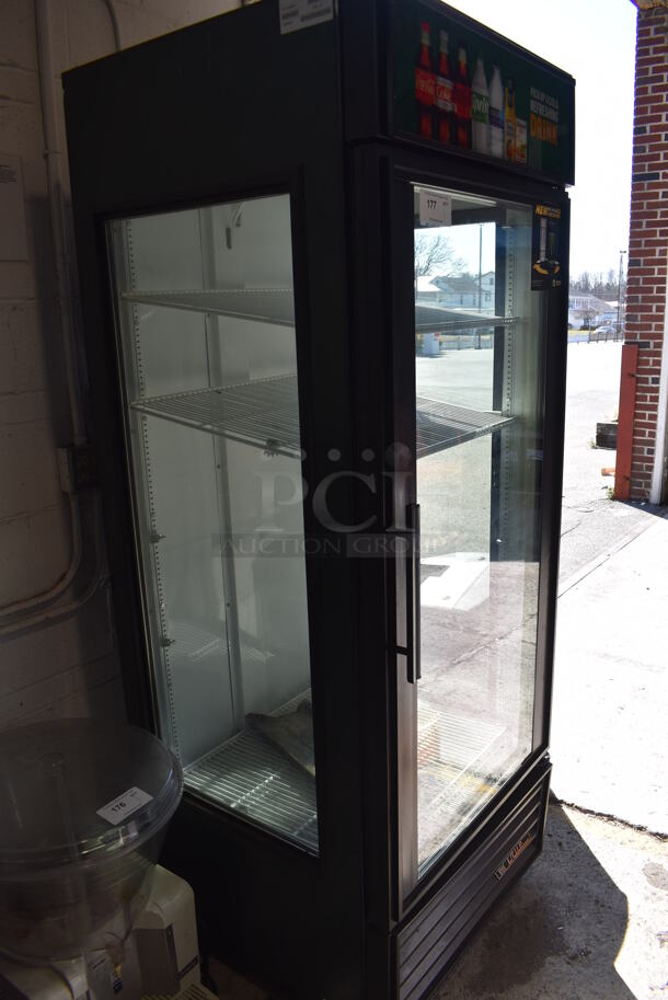 2013 True GEM-26 ENERGY STAR Metal Commercial Single Door Reach In Cooler Merchandiser w/ Poly Coated Racks. 115 Volts, 1 Phase. 30x30x79. Tested and Working! - Image 2 of 4