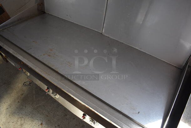 Keating 60BFLD Stainless Steel Commercial Countertop Natural Gas Powered Chrome Top Flat Top Griddle w/ Thermostatic Controls. 61x32x33 - Image 2 of 6