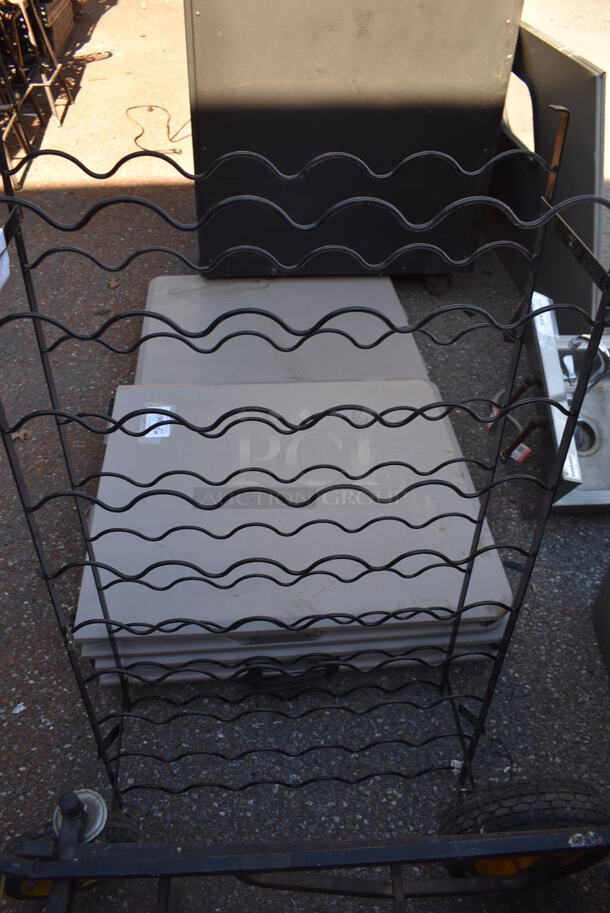 Black Metal Wine Bottle Rack. 10x23x40 - Image 2 of 3