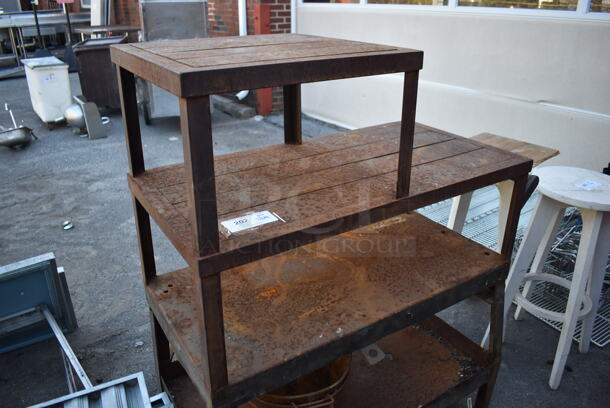 Metal 4 Tier Cart. 42x28x50 - Image 3 of 4