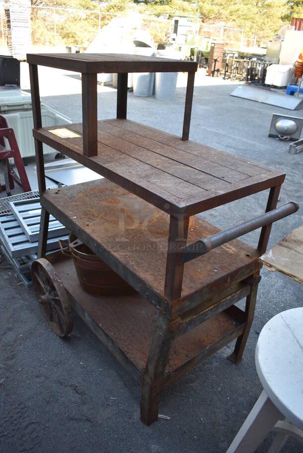 Metal 4 Tier Cart. 42x28x50 - Image 4 of 4