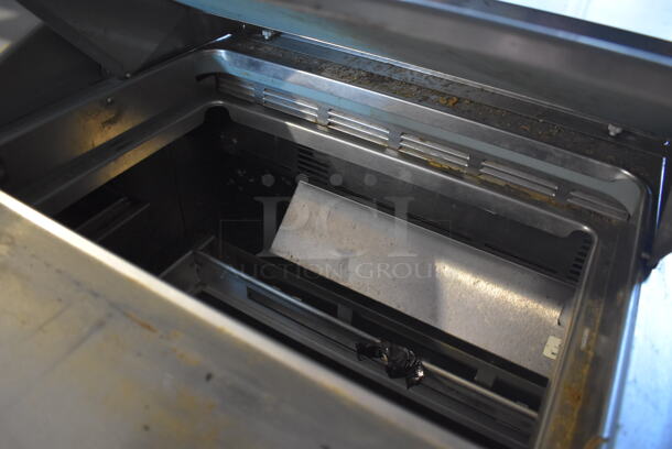 Delfield Stainless Steel Commercial Sandwich Salad Prep Table Bain Marie Mega Top w/ 4 Drawers and Over Shelf on Commercial Casters. 115 Volts, 1 Phase. 64x32x57. Tested and Working! - Image 3 of 8