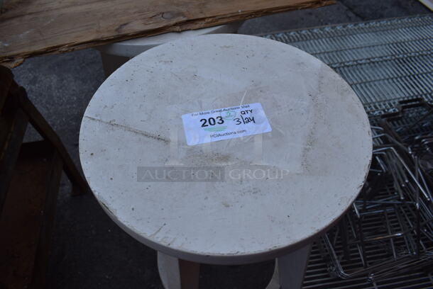 2 White Stools. 14x14x30. 2 Times Your Bid! - Image 3 of 3