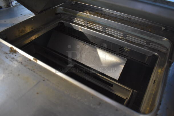 Delfield Stainless Steel Commercial Sandwich Salad Prep Table Bain Marie Mega Top w/ 4 Drawers and Over Shelf on Commercial Casters. 115 Volts, 1 Phase. 64x32x57. Tested and Working! - Image 4 of 8