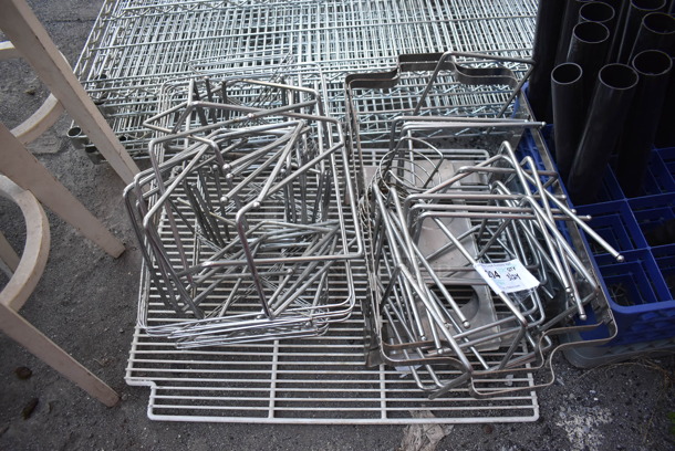 ALL ONE MONEY! Lot of Various Items Including Metal Pizza Pie Racks, Chafing Dish Frames, Poly Dish Caddy - Image 2 of 5