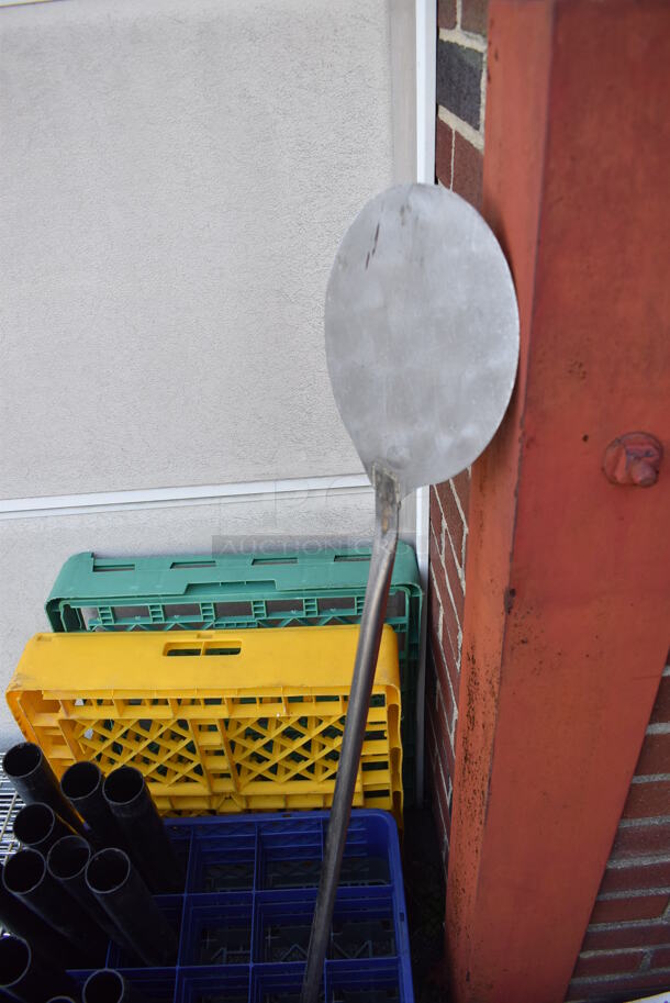 ALL ONE MONEY! Lot of Various Items Including Metal Pizza Pie Racks, Chafing Dish Frames, Poly Dish Caddy - Image 4 of 5