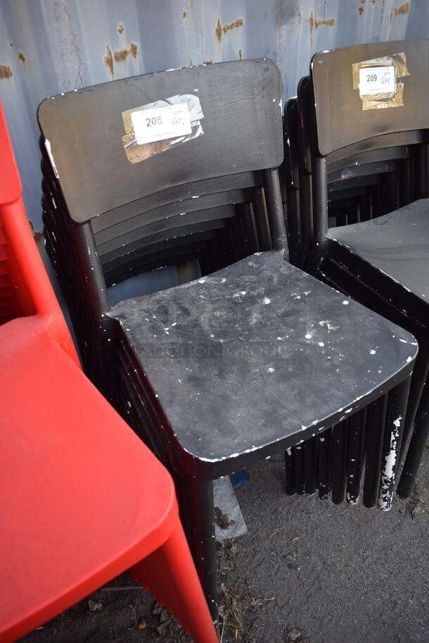 8 Black Poly Dining Height Chairs. 18x20x32.5. 8 Times Your Bid! - Image 2 of 3